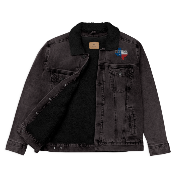 Unisex denim sherpa jacket - Image 3
